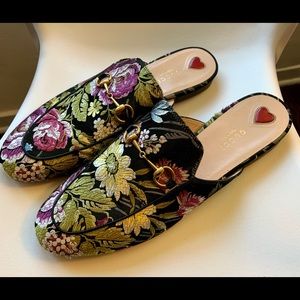 Gucci Princetown Floral Loafers/Mules US 11, EU 41